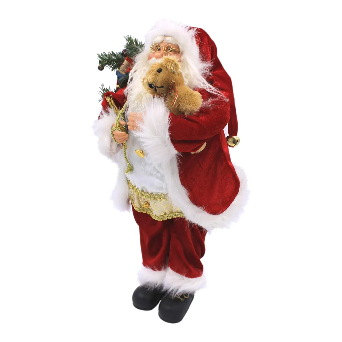 The Christmas Workshop Santa Claus Figure ~ 45cm ~ Indoor ~ Red, White and Green ~ Christmas Decoration ~ 81450