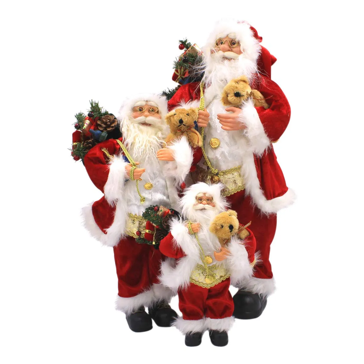 The Christmas Workshop Santa Claus Figure ~ 45cm ~ Indoor ~ Red, White and Green ~ Christmas Decoration ~ 81450