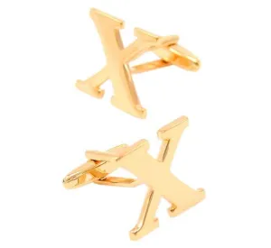 X GOLD CUFFLINKS