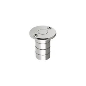 Zoo Dust Socket for Flush Bolts - Wood 20mm dia. x 38mm-Polished Chrome